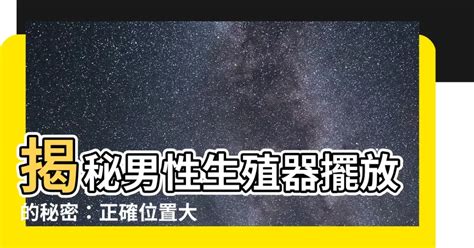 陰莖擺放位置|認真問，男性生殖器擺放位置